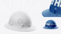 3883+ Full Brim Hard Hat PSD Mockup Half Side View Fully Customizable Photoshop Freebie