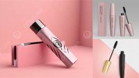 3890+ Mascara Tube with Box Mock-up Layered PSD File Free Download