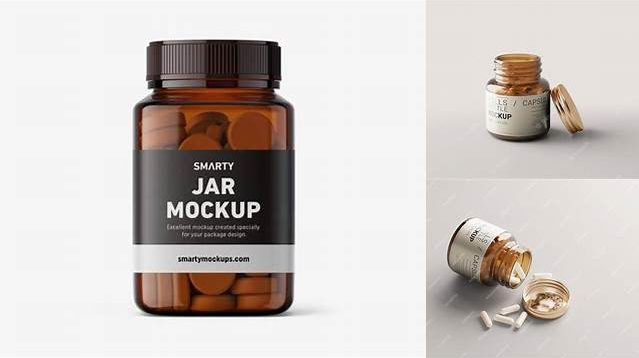 3892+ Empty Amber Glass Pills Bottle PSD Mockup Download Free