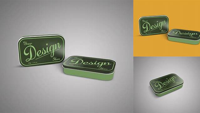 3892+ Tin Box PSD Mockup Custom Mockup PSD for Free