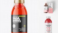 3893+ Glossy Syrup Bottle PSD Mockup Free Photoshop Mockup Design