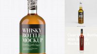 3894+ Clear Glass Brandy Bottle PSD Mockup Custom Mockup Graphic Design