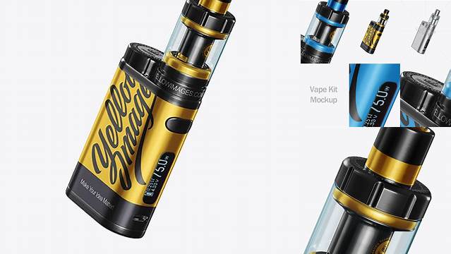 3895+ Vape Kit PSD Mockup Half Side View Easy Editable