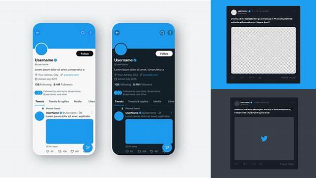 3896+ Mockup Twitter Psd Smart PNG Image