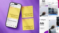 3911+ Instagram Ad Mockup PSD File for Designers