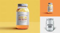 3911+ Mason Jar Mockup High-Quality Design Free PSD