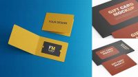 3913+ Metallic GIft Card PSD Mockup Creative Free PSD Graphic Design