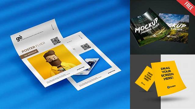 3913+ Two Flyers PSD Mockup Free Photoshop Mockup Design