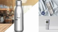 3916+ Stainless Steel Tumbler Mockup Free PSD File for Designers