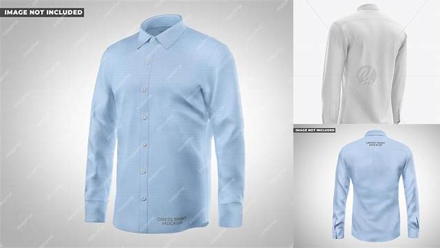 3918+ Men’s Dress Shirt PSD Mockup Back Half Side View Editable and Customizable PSD