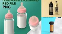 392+ Matte Baby Bottle PSD Mockup Unique and Editable PSD