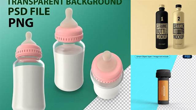 392+ Matte Baby Bottle PSD Mockup Unique and Editable PSD