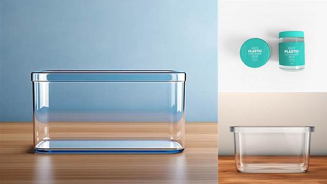 3923+ Transparent Plastic Container Mockup Professional PSD Resource