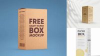 3924+ Blue Jar with Paper Box PSD Mockup Fully Layered Photoshop Freebie