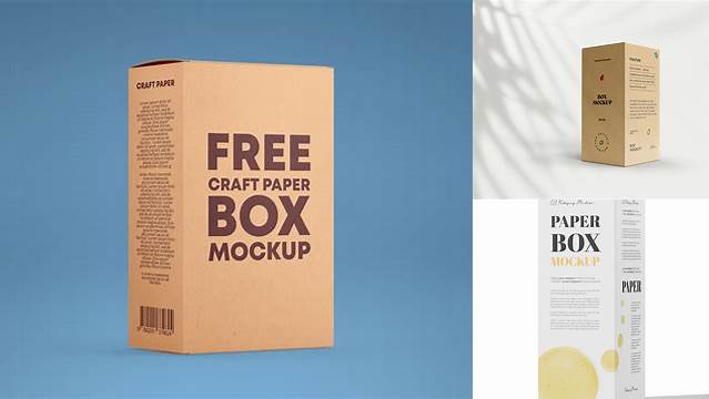 3924+ Blue Jar with Paper Box PSD Mockup Fully Layered Photoshop Freebie