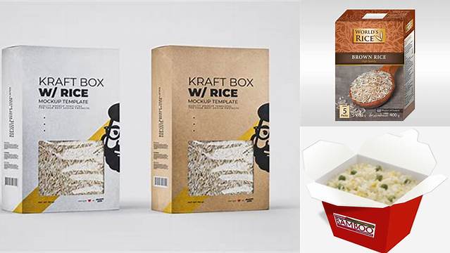 3926+ Rice Box Packaging Mockup Include TIFF