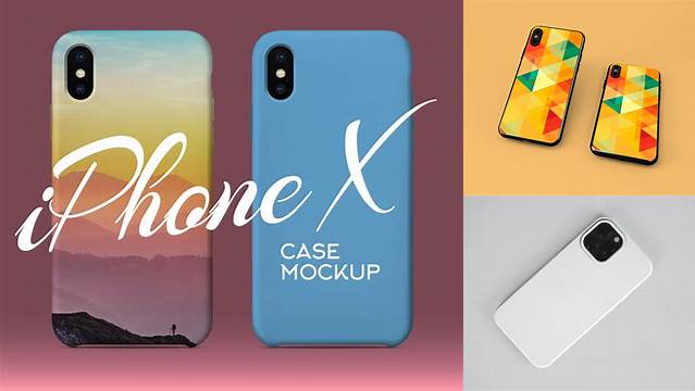 3928+ iPhone X Matte Case PSD Mockup PSD Download