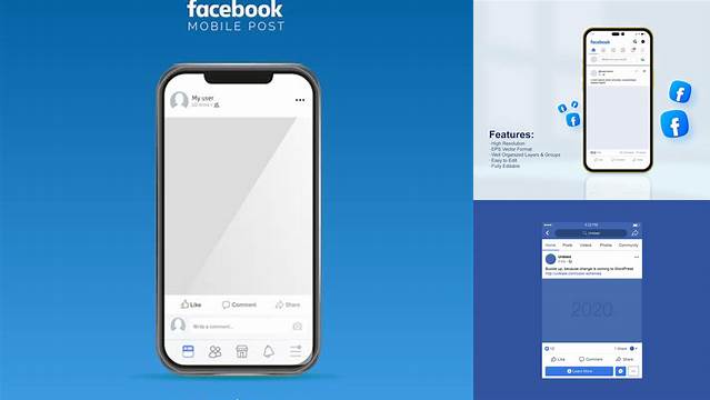 3935+ Facebook Mobile Mockup Advanced Editable Template Free