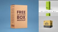 3937+ Matte Paper Box PSD Mockup Front View Mockup PSD Free Download