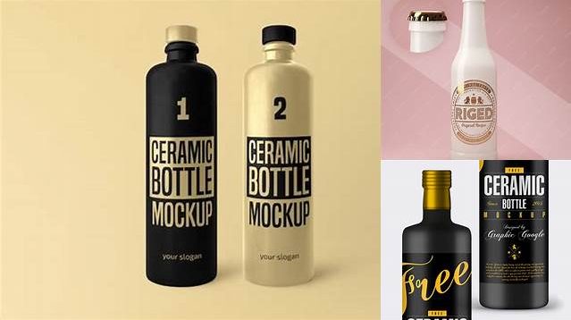 3945+ Matte Ceramic Bottle PSD Mockup Free Mockup Templates