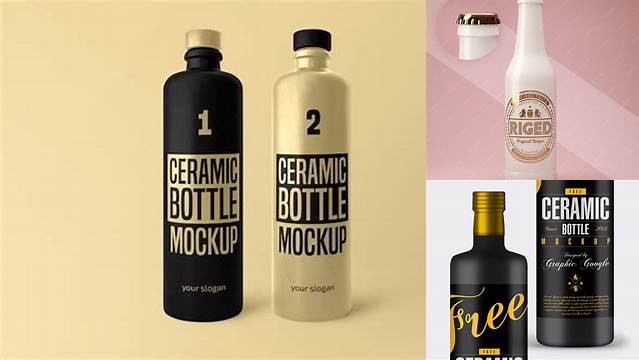 3945+ Matte Ceramic Bottle PSD Mockup Free Mockup Templates