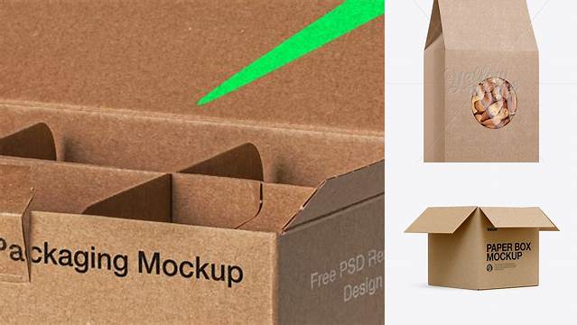 3946+ Kraft Box PSD Mockup Halfside View Versatile and Elegant PSD File