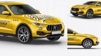 3948+ Mid-Size Luxury Crossover SUV PSD Mockup Half Side View High-Quality Creative PSD