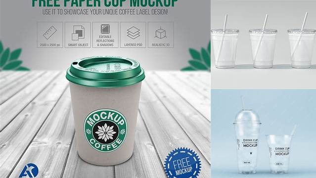 3948+ Water Cup Mockup Free Mockup PSD