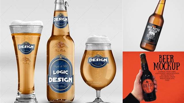 3957+ Beer Free Mockup Smart PNG Image