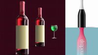 3957+ Burgundy Bottle Mockup Include TIFF