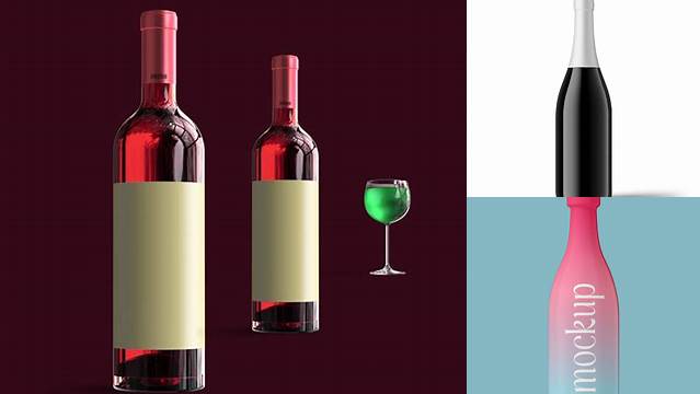 3957+ Burgundy Bottle Mockup Include TIFF