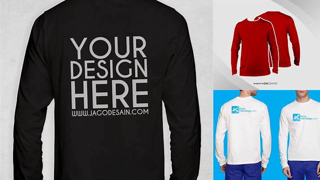 3957+ Mockup Kaos Lengan Panjang Cdr PSD Download