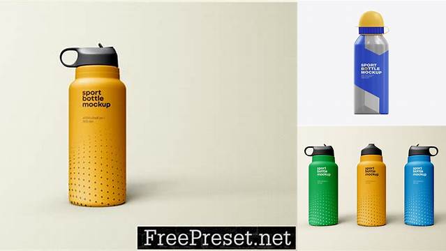 396+ Metallic Sport Bottle PSD Mockup Editable and Customizable PSD