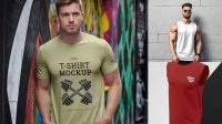 3962+ Muscle Shirt Mockup Free Digital Download