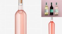 3970+ Pink Bottle For Wine PSD Mockup Digital Resource Free Download