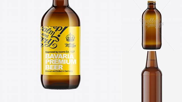 3976+ Amber Bottle With Light Beer 250ml Download Exclusive PSD Mockups