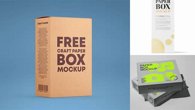 3976+ Matte Paper Box PSD Mockup Front View High Angle Shot Fully Layered PSD Freebie