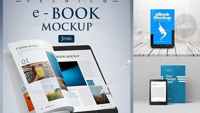 3978+ Ebook Mockup Psd Free PSD File for Designers