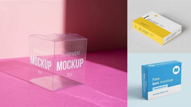 3984+ Transparent Box Mockup Free Modern Design PSD