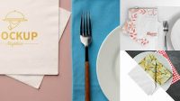 3986+ 2 Napkin Boxes PSD Mockup Editable Photoshop Free Mockup