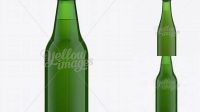 3986+ 330ml Vishy Green Bottle For Beer PSD Mockup Mockup PSD Free Download