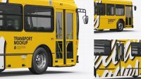 3987+ Bus PSD Mockup Back Half Side View Layered PSD File Free Download