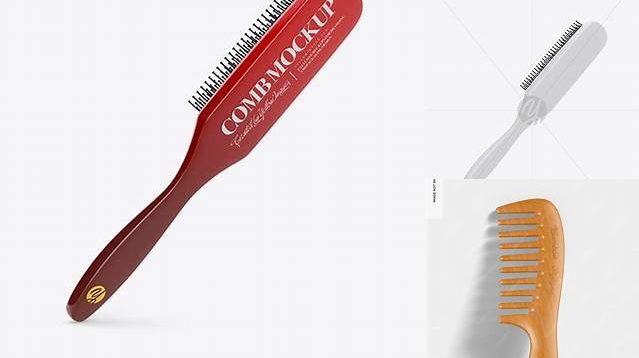 3989+ Comb PSD Mockup Half Side View Free Stylish PSD for Graphic Designers