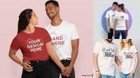 3989+ Free Couple T Shirt Mockup Download PSD Now