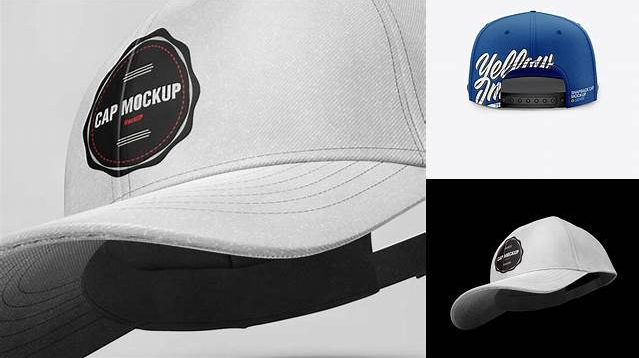 4000+ Flex Cap PSD Mockup Back Half Side View Digital Photoshop Free Mockup