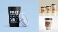 4000+ Paper Coffee Cup With Sleeve PSD Mockup Front View Free Download Design Mockup