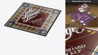 4004+ Carton Game Board PSD Mockup Half Side View High-Angle Shot High-End PSD Download