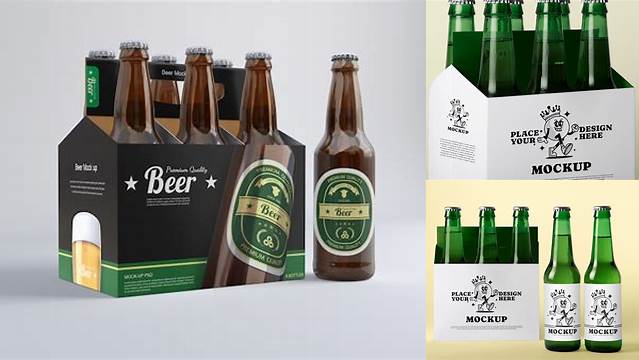 4005+ 6 Pack Beer Mockup Free Stylish PSD for Free