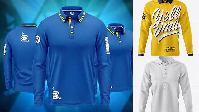 401+ Long Sleeve Polo Shirt Mockup Psd Free Best for Showcase