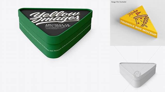 4010+ Matte Triangular Box PSD Mockup High-Angle Shot Advanced Editable PSD